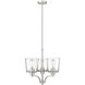 Evalon 3 Light 18 inch Brushed Nickel Chandelier Ceiling Light